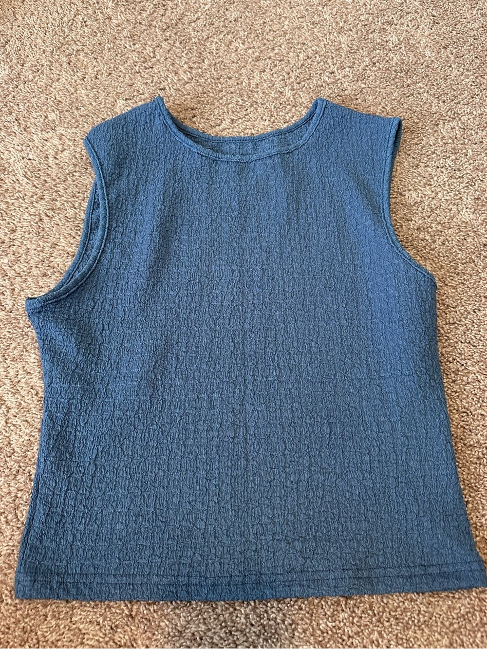 NWOT SHEIN Blue Textured Sleeveless Tank